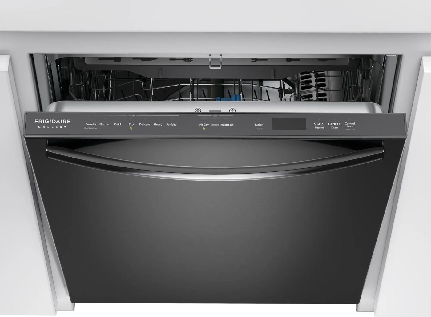 24" Stainless Steel Tub Built-In Dishwasher with CleanBoost™ Black Stainless Steel-GDSH4715AD