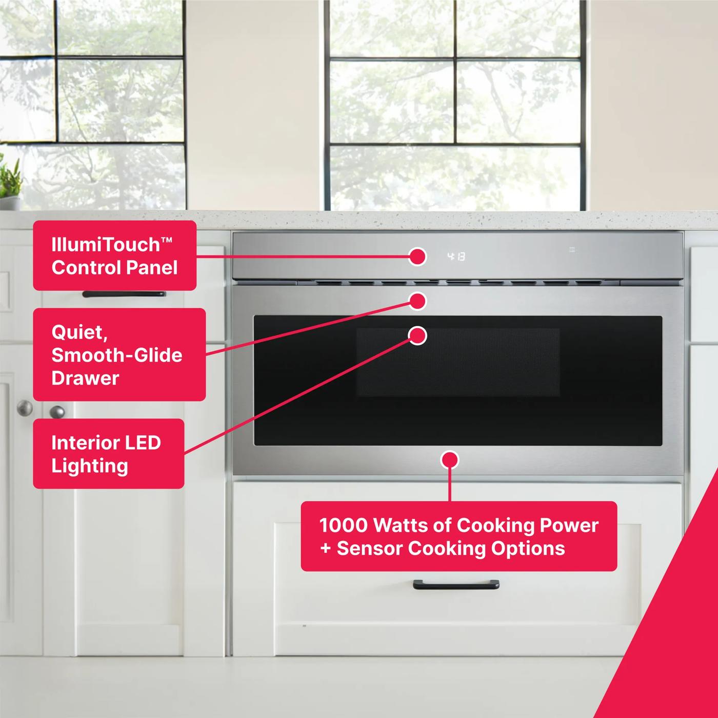 30" Built-In Drawer Microwave Stainless Steel-UMBW3011AS