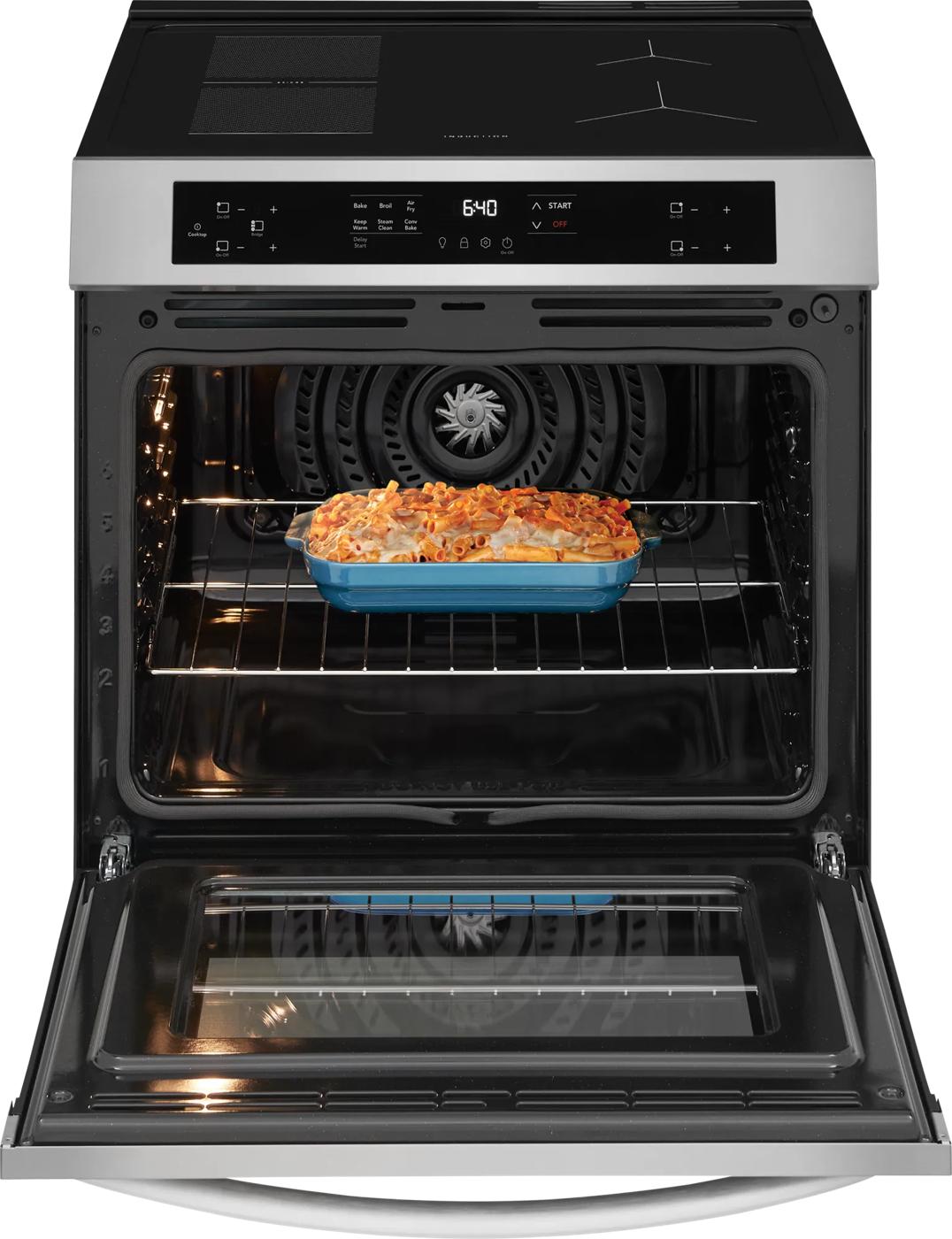 30" Front Control Induction Range with Air Fry Stainless Steel-FCFI308CBS