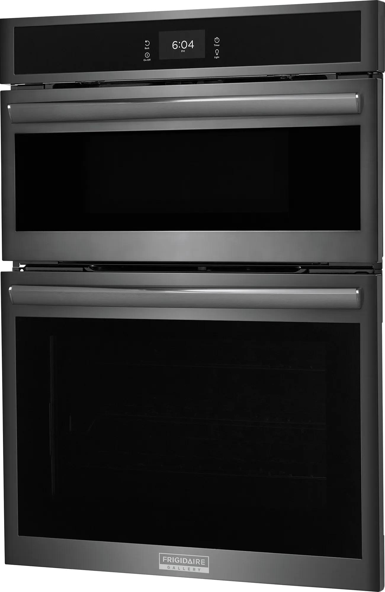 30" Electric Wall Oven and Microwave Combination Black Stainless Steel-GCWM3067AD