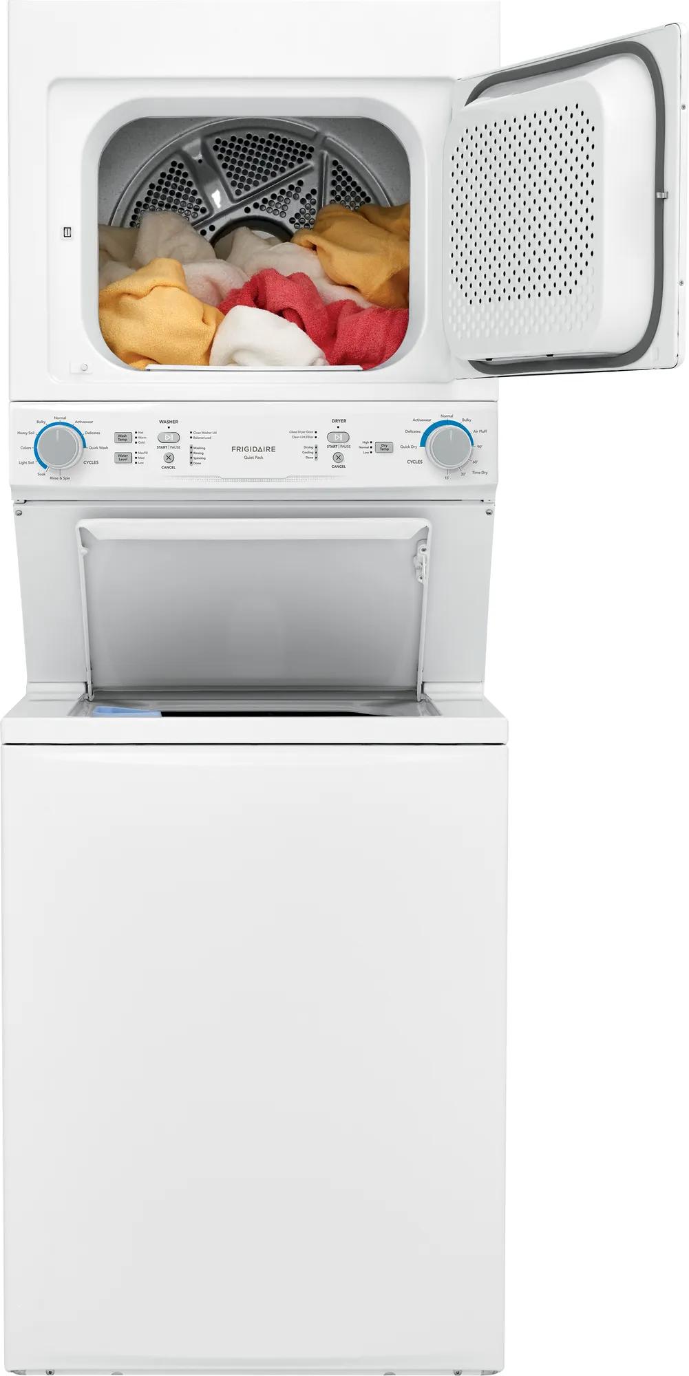 Electric Washer/Dryer Laundry Center - 4.5 Cu. Ft I.E.C. Washer and 5.5 Cu. Ft. Dryer White-FLCE752CAW