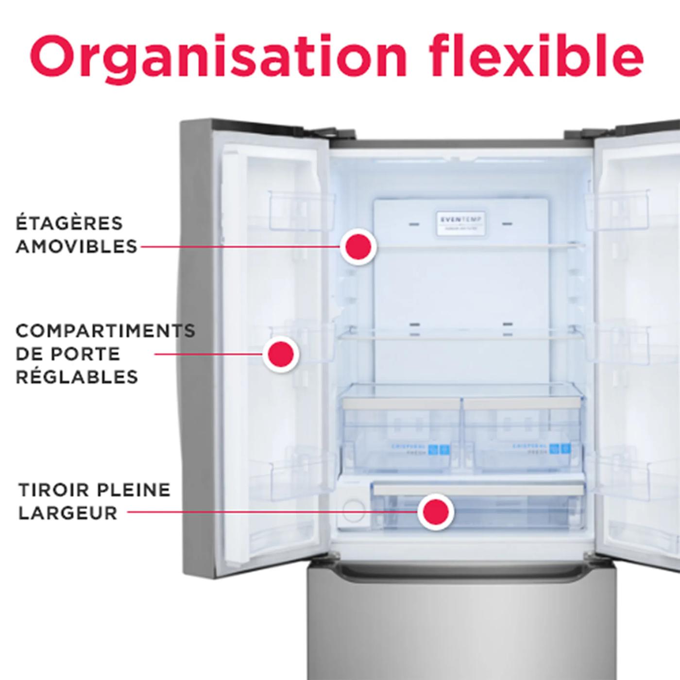 Réfrigérateur à portes françaises de 20,0 pi³ Acier inoxydable-GRFN2023AF