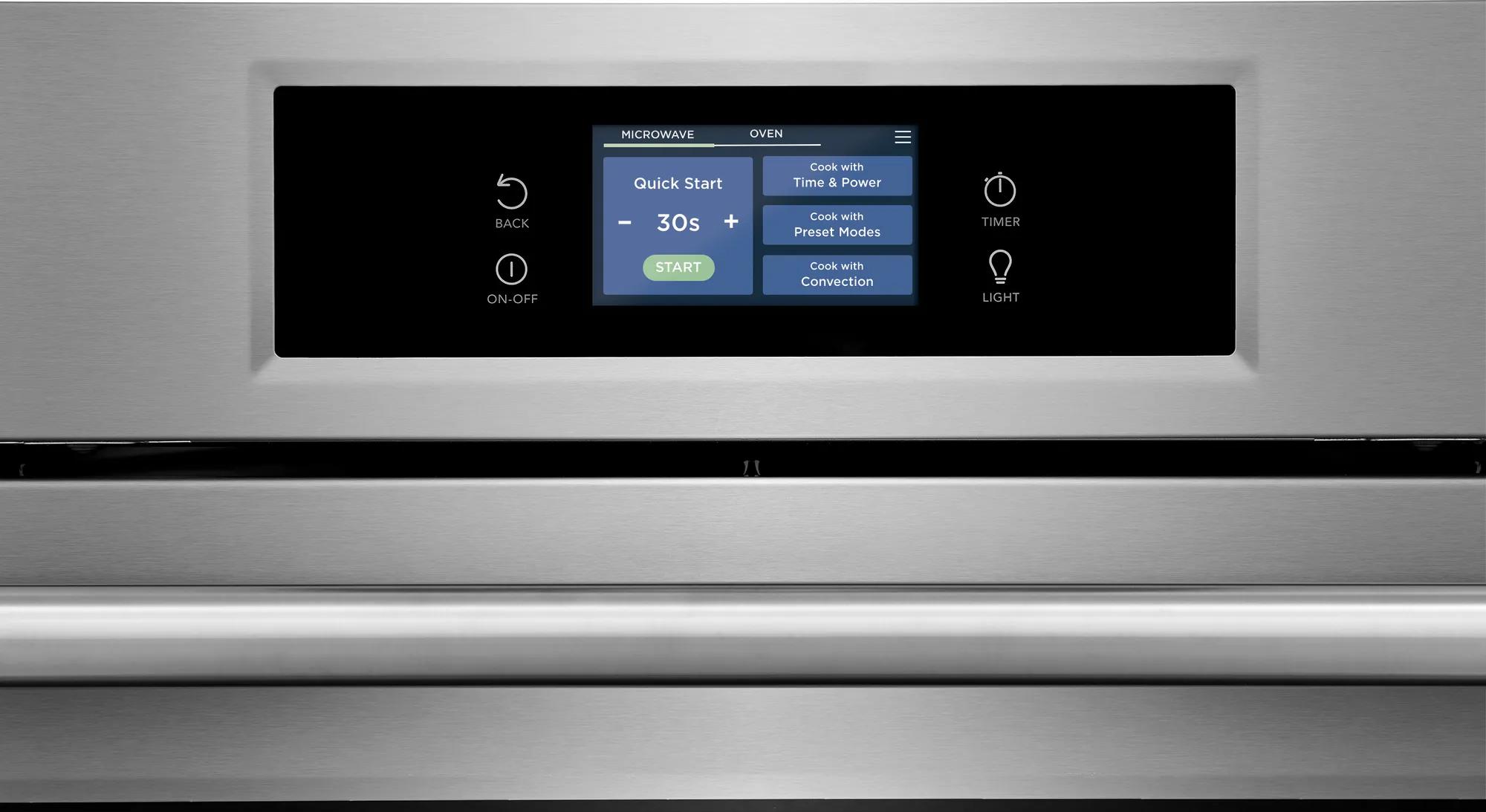 30" Electric Wall Oven and Microwave Combination with Total Convection Stainless Steel-PCWM3080AF