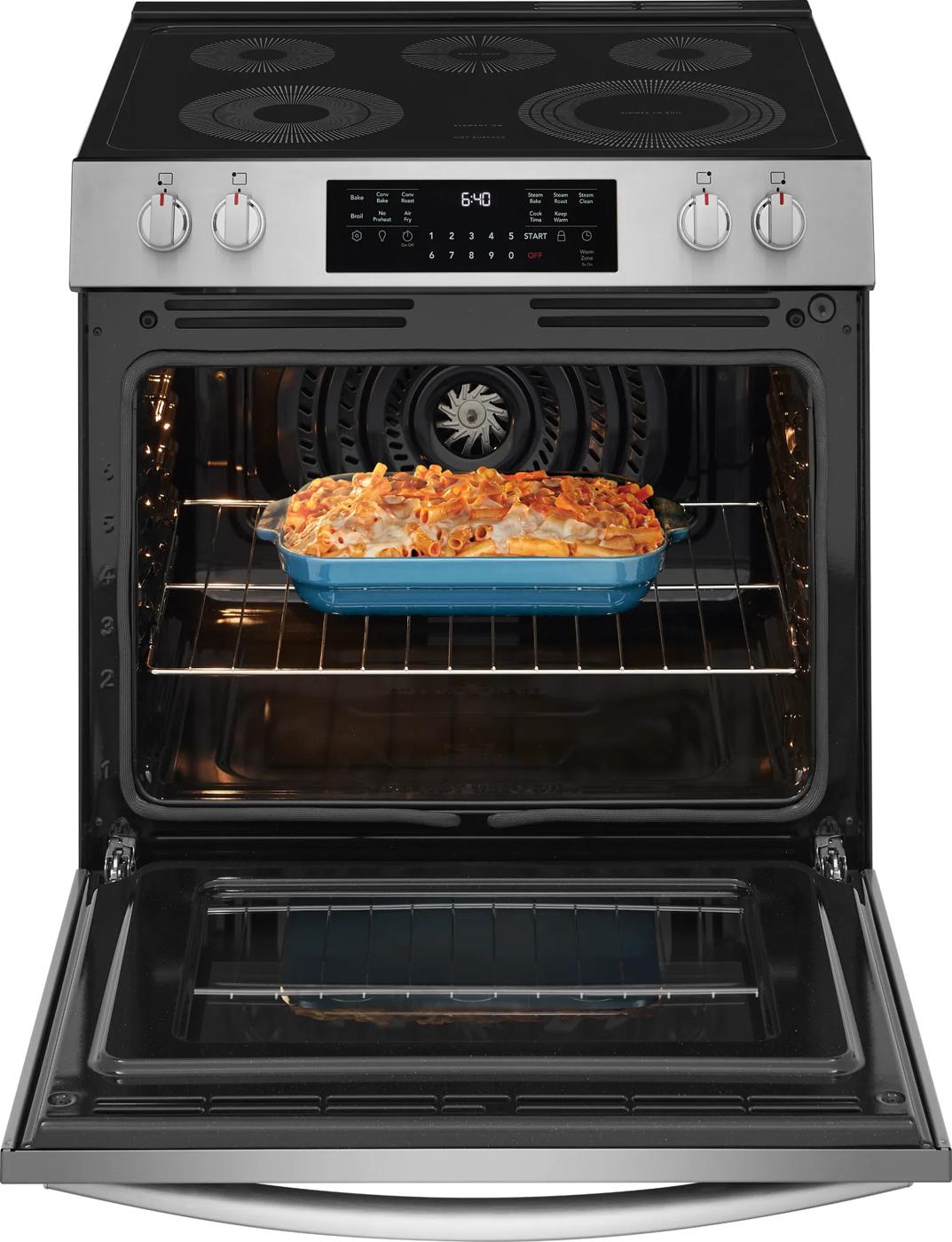Cuisinière électrique à commande frontale de 30 po avec convection totale Acier inoxydable-GCFE305CBF