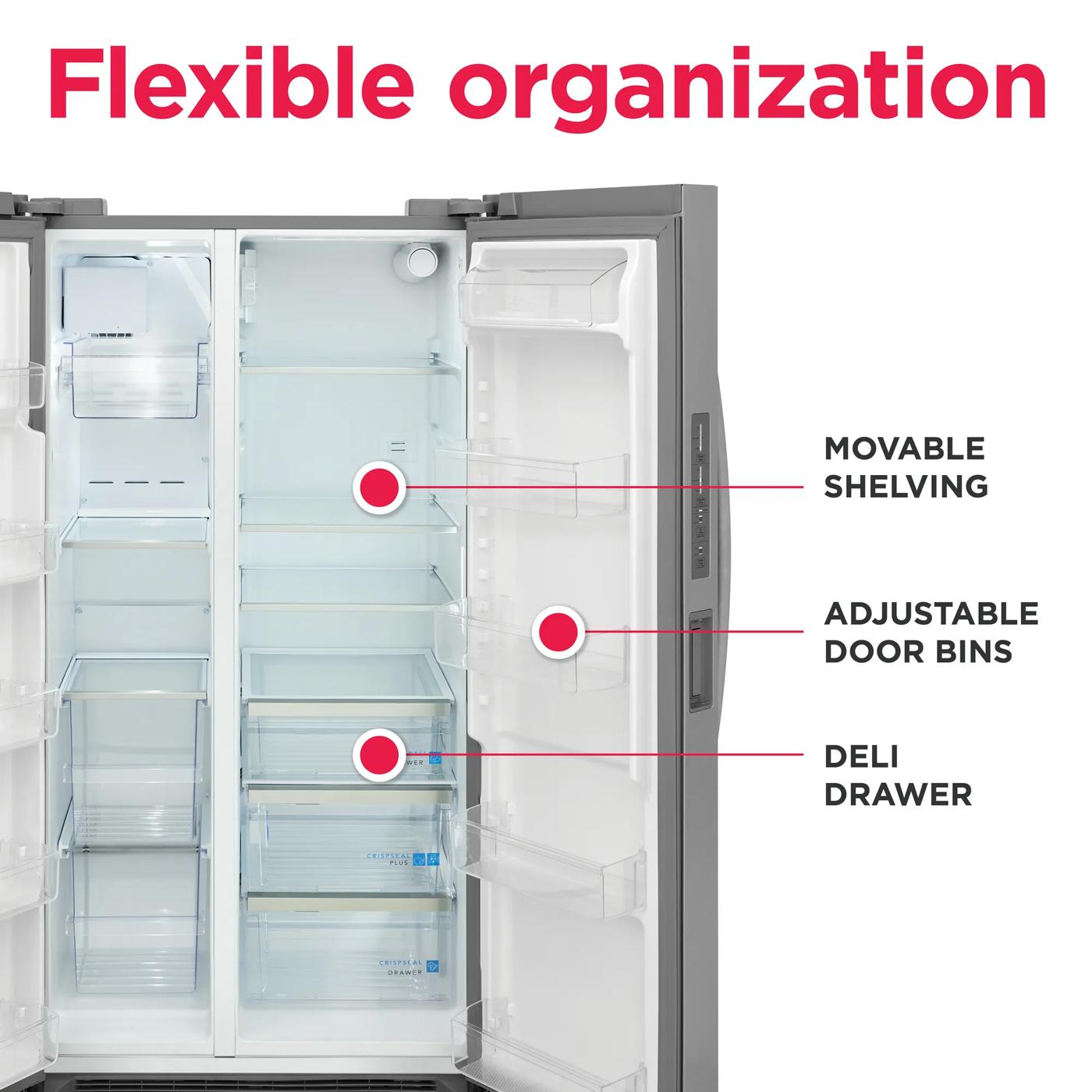 26 Cu. Ft. 36" Standard Depth Side by Side Refrigerator Stainless Steel-GRSN2620AF