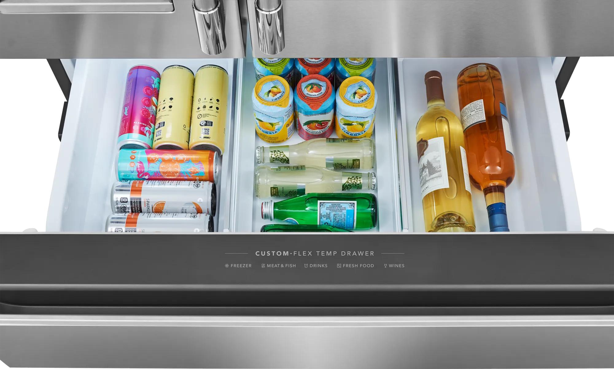 Réfrigérateur à portes françaises de 4 portes avec une profondeur de comptoir de 22 pi cu Acier inoxydable-PRMC2290BF