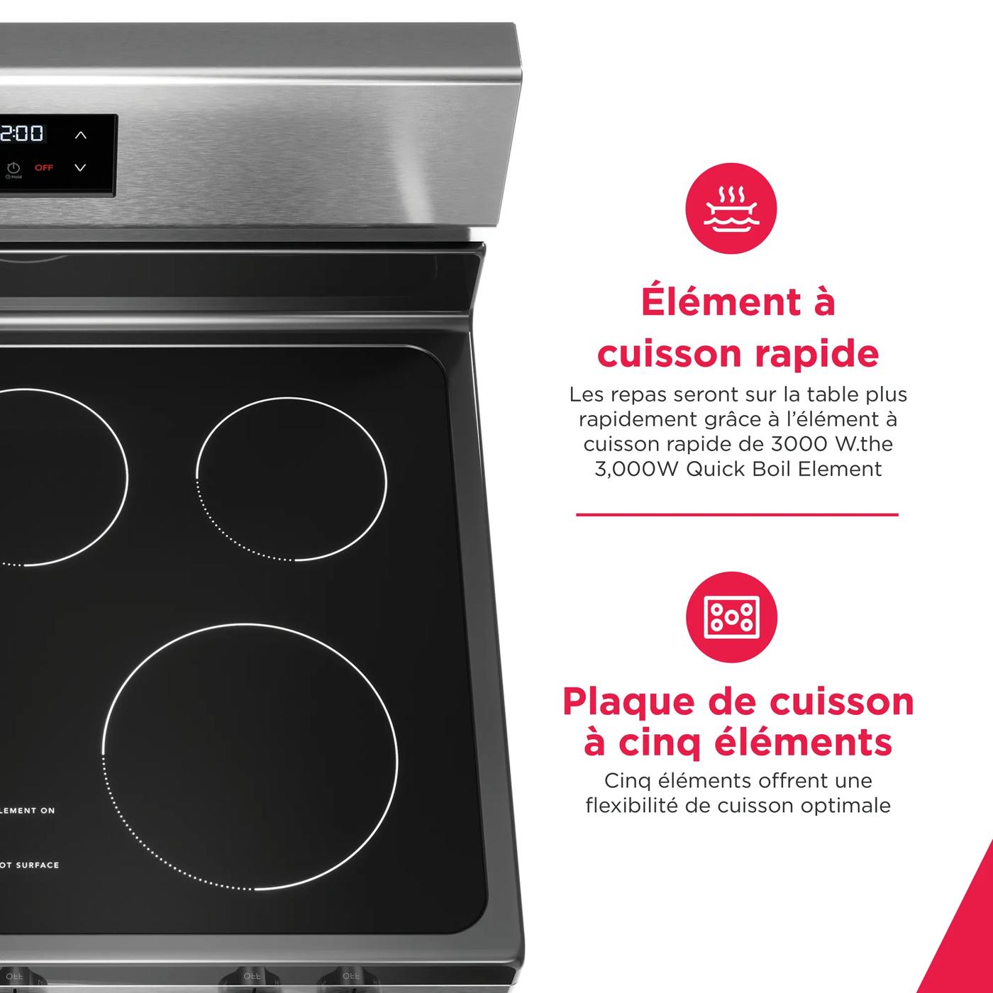 Cuisinière électrique de 30 po Acier inoxydable-FCRE305CBS