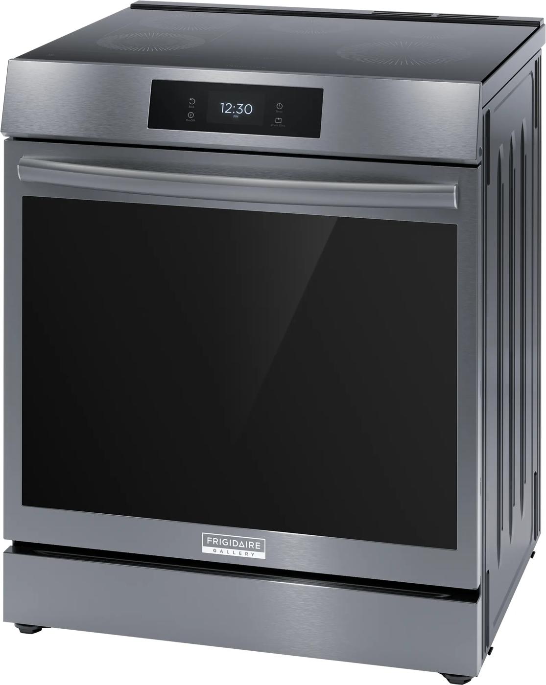  Cuisinière à induction avec commandes frontales de 30 po et convection totale Acier inoxydable noir-GCFI306CBD