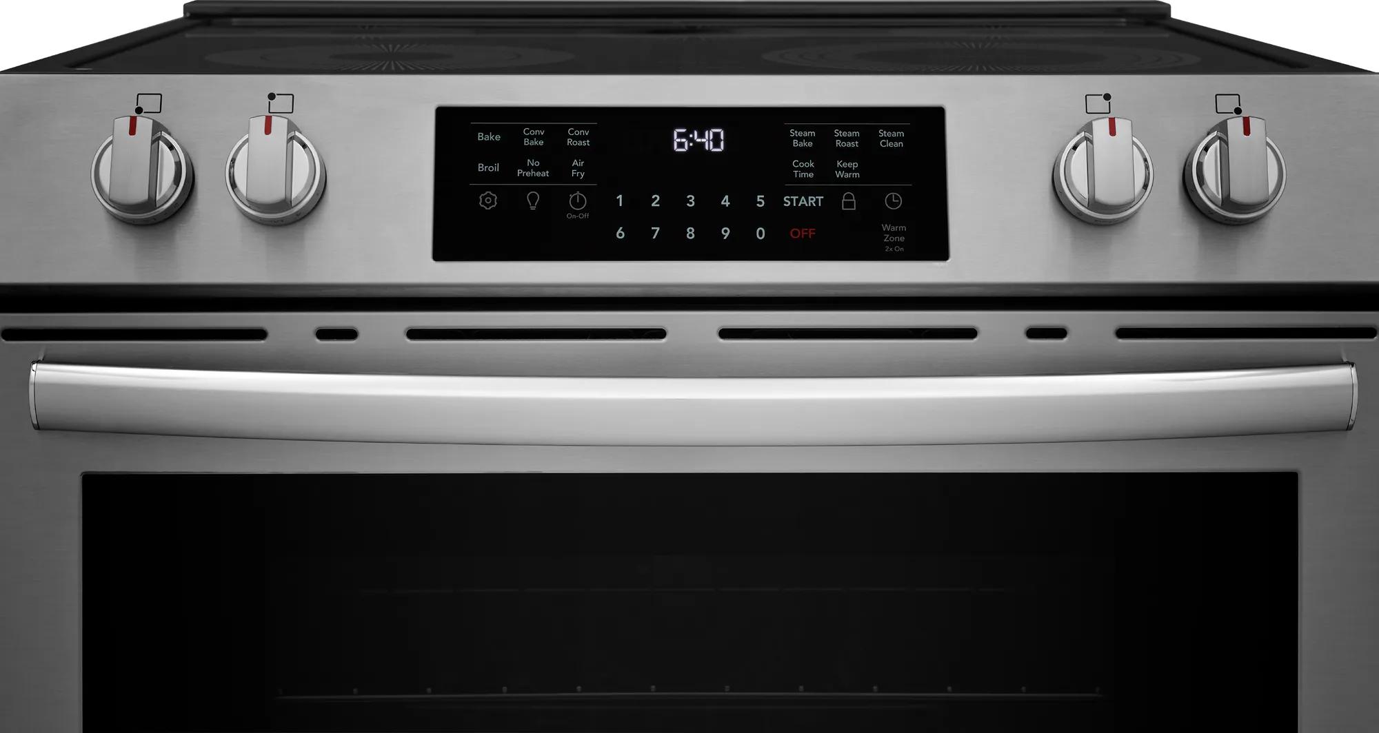 Cuisinière électrique à commande frontale de 30 po avec convection totale Acier inoxydable-GCFE305CBF