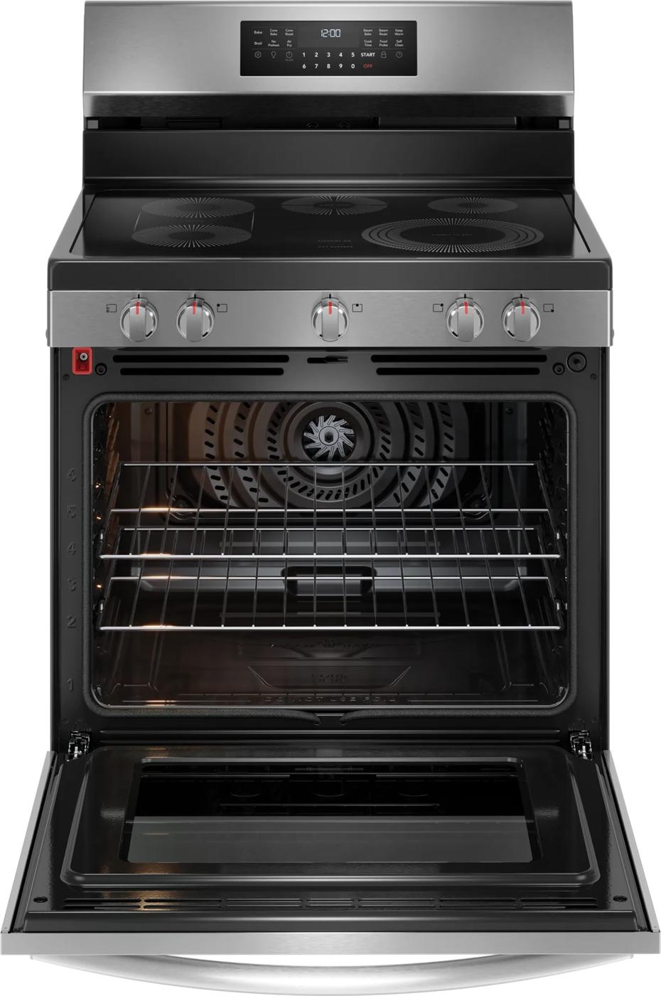 30" Rear Control Electric Range with Total Convection Stainless Steel-GCRE306CBF