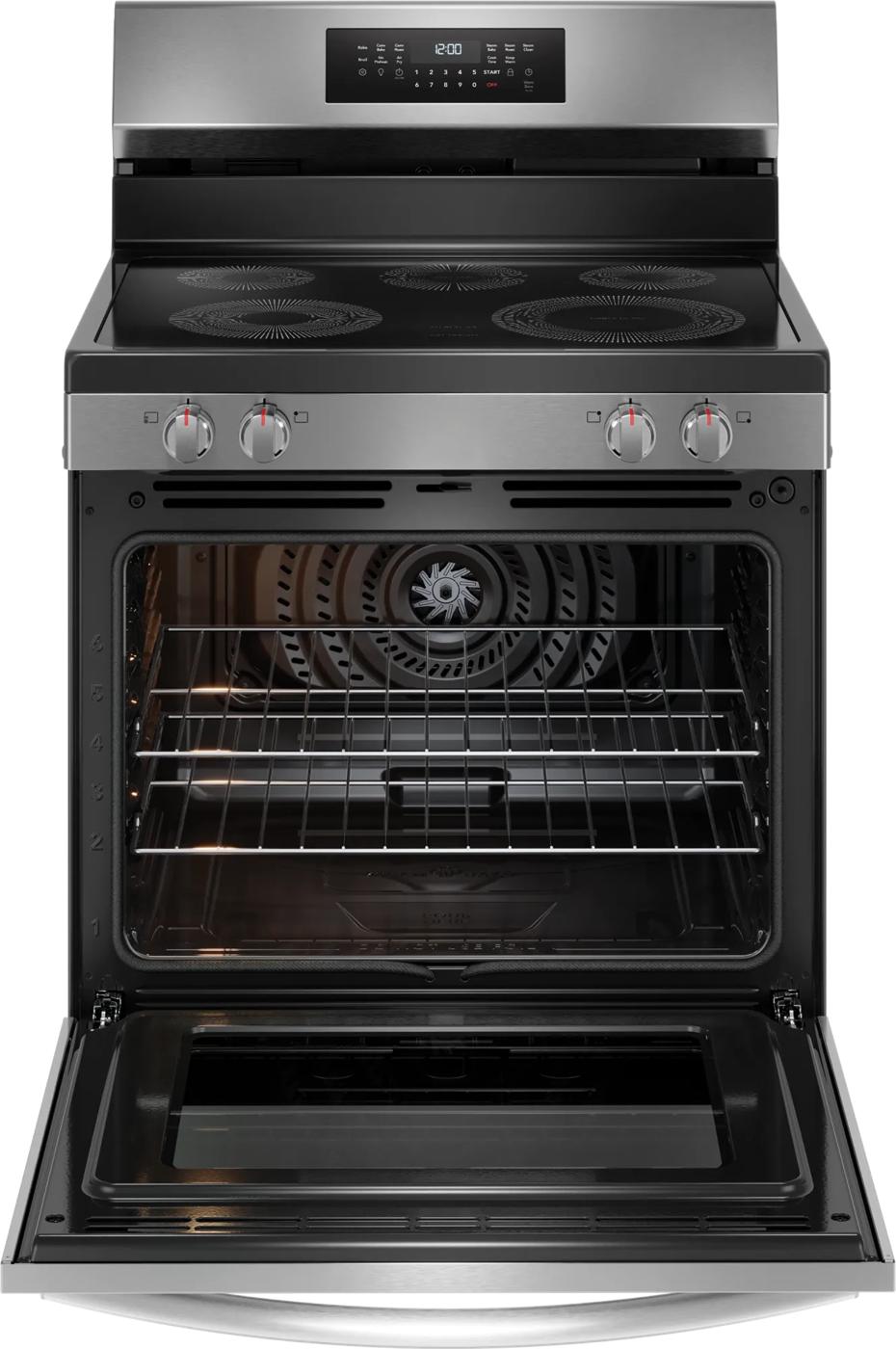 30" Rear Control Electric Range with Total Convection Stainless Steel-GCREC059BF