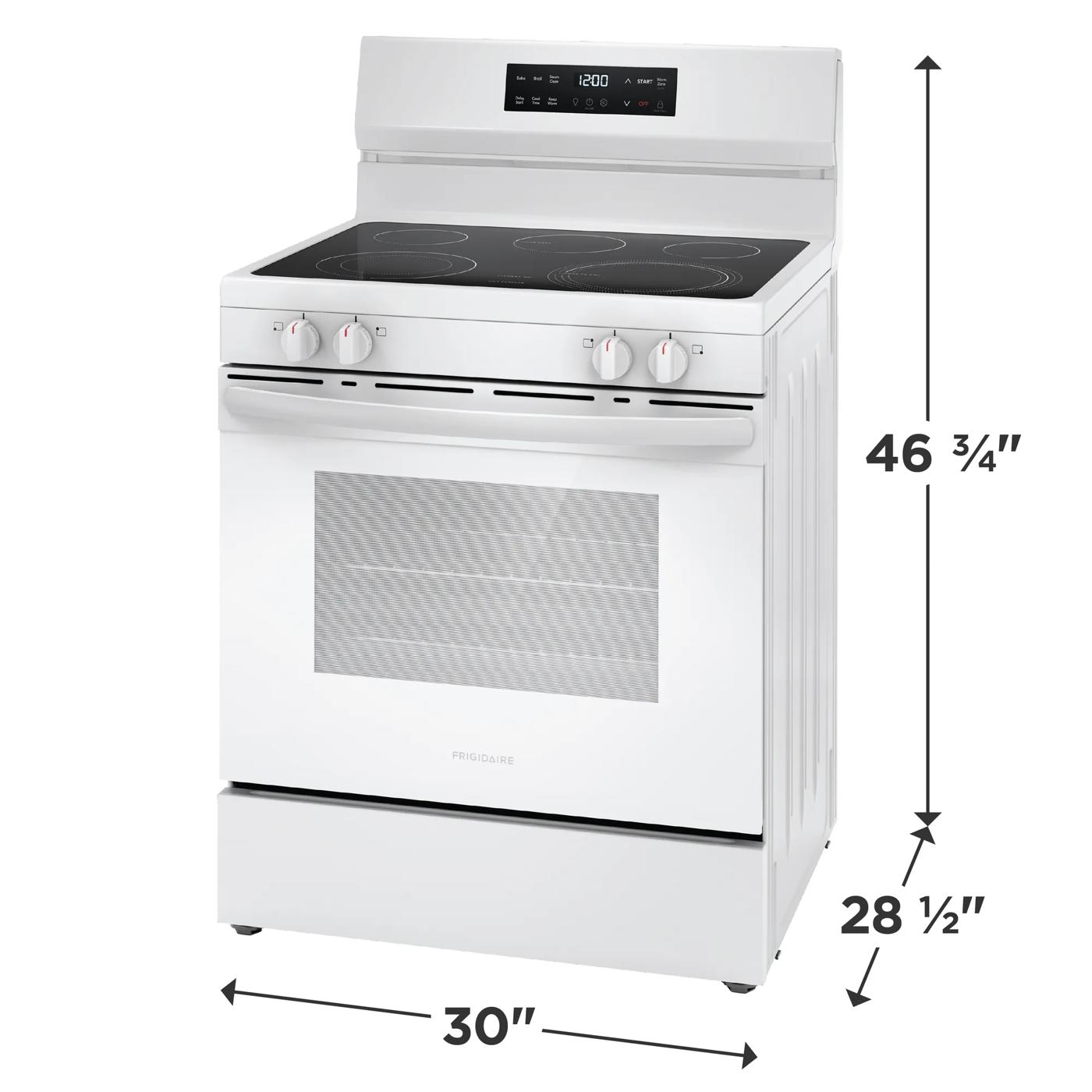 30" Electric Range with the EvenTemp® White-FCRE306CAW