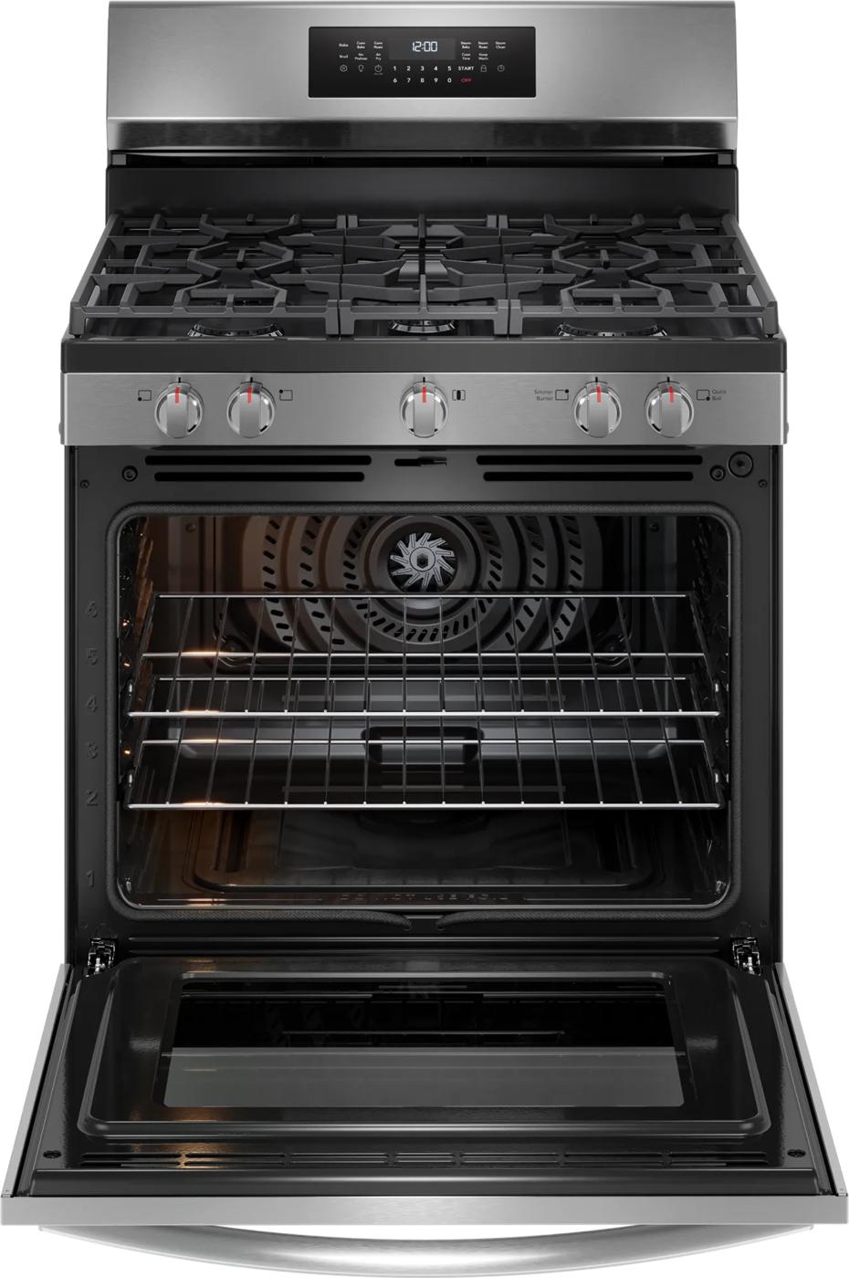 30" Rear Control Gas Range with Total Convection Stainless Steel-GCRG3059BF