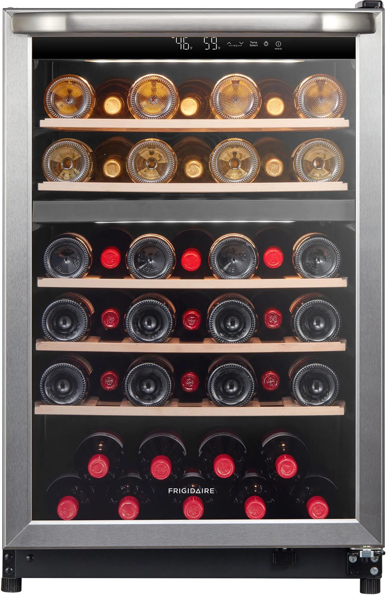 45 Bottle Two-Zone Wine Cooler Stainless Steel-FRWE4626AS