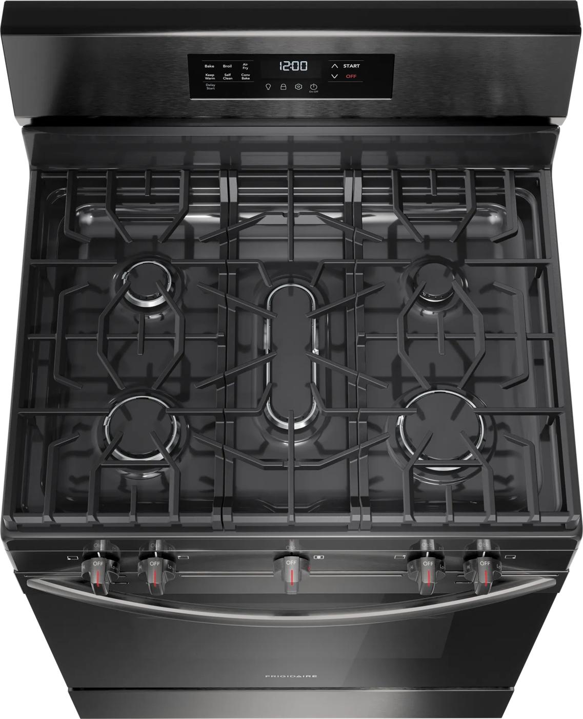 30" Gas Range with Air Fry Black Stainless Steel-FCRG3083AD