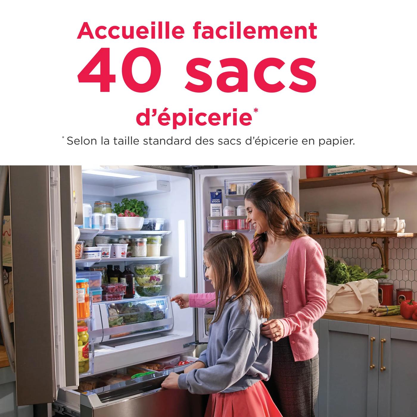 Réfrigérateur à porte française de 4 portes avec une profondeur normale de 27 pi cu Acier inoxydable-GRMN2872AF