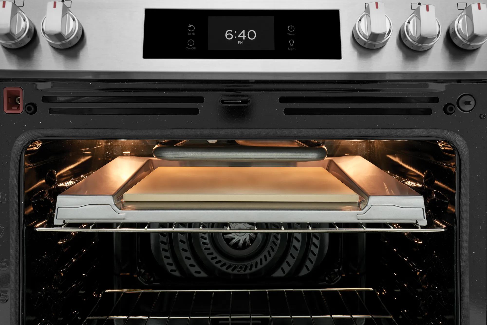 30" Front Control Gas Range with Stone-Baked Pizza Stainless Steel-GCFG3070BF