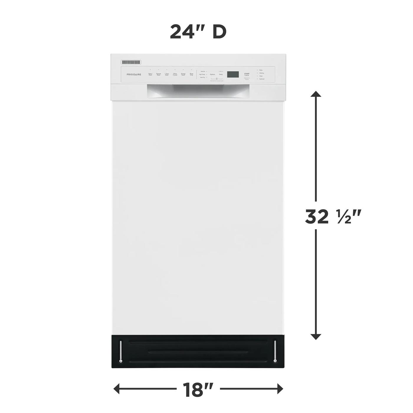 18" Built-In Dishwasher White-FFBD1831UW