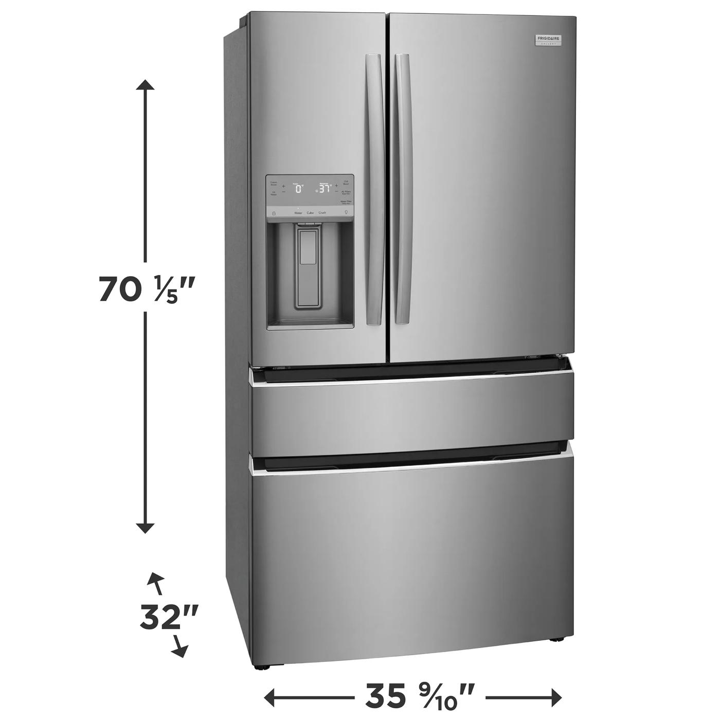 22 Cu. Ft. Counter-Depth 4-Door French Door Refrigerator Stainless Steel-GRMC2273CF