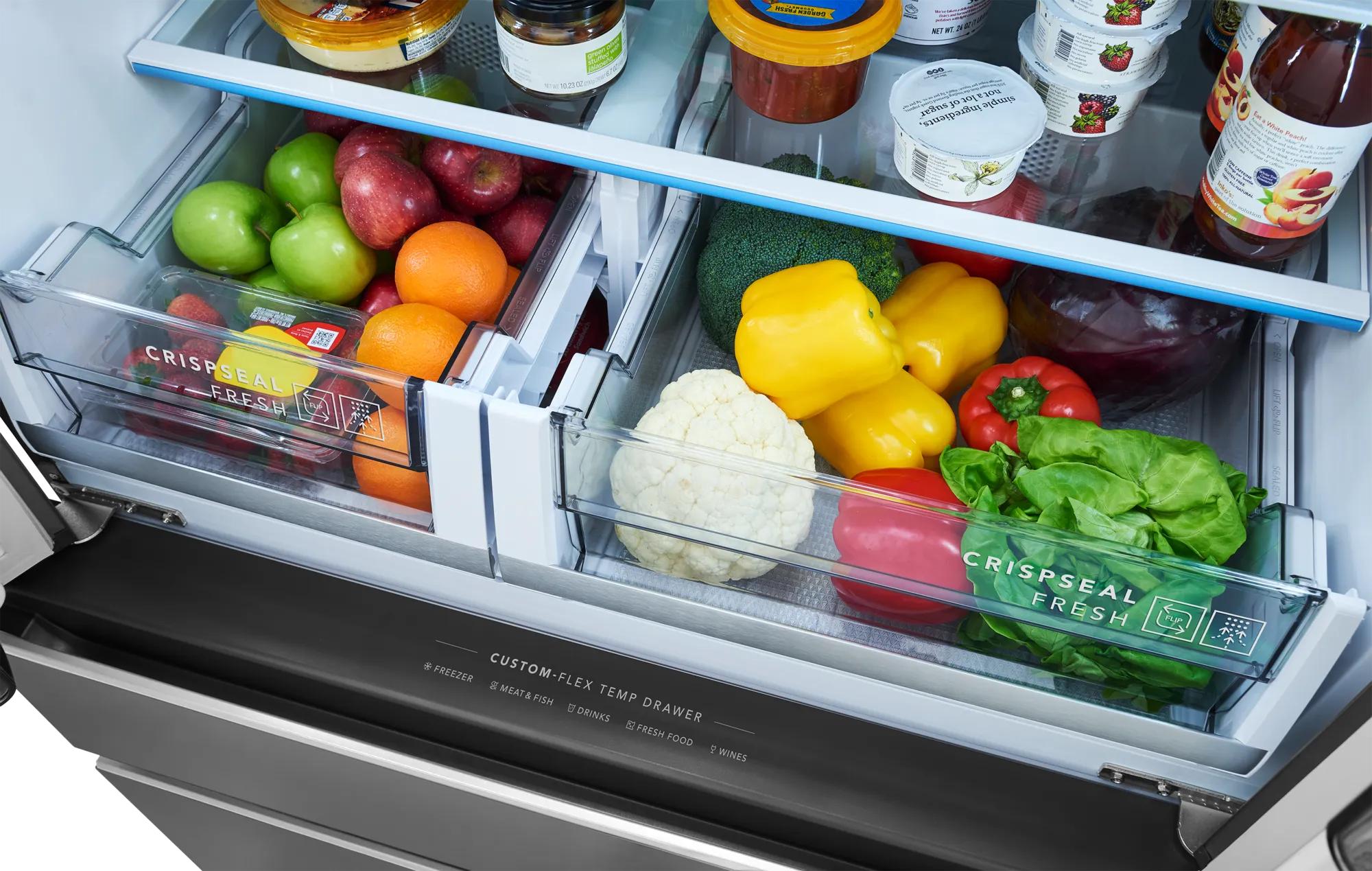 Réfrigérateur à porte française de 4 portes avec une profondeur standard de 26 pi cu Acier inoxydable-PRMS2790BF