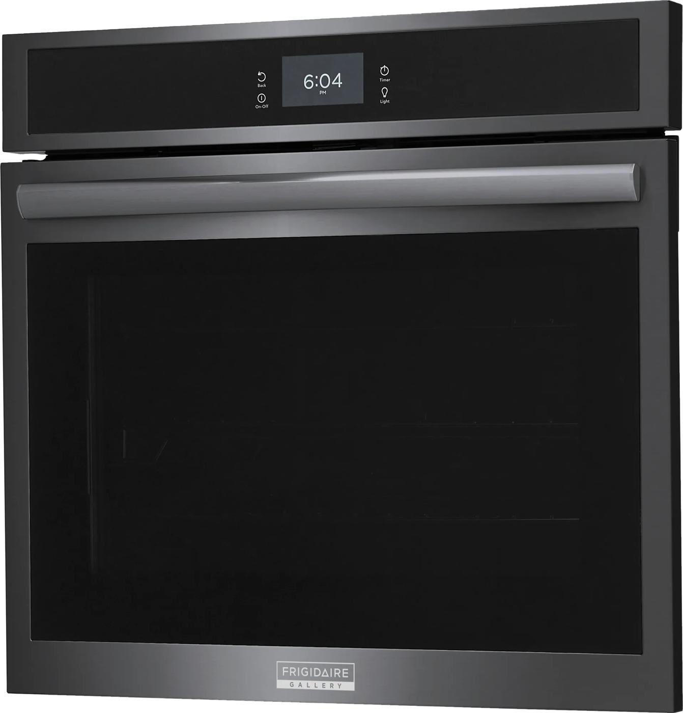 30" Single Electric Wall Oven with Total Convection Black Stainless Steel-GCWS3067AD