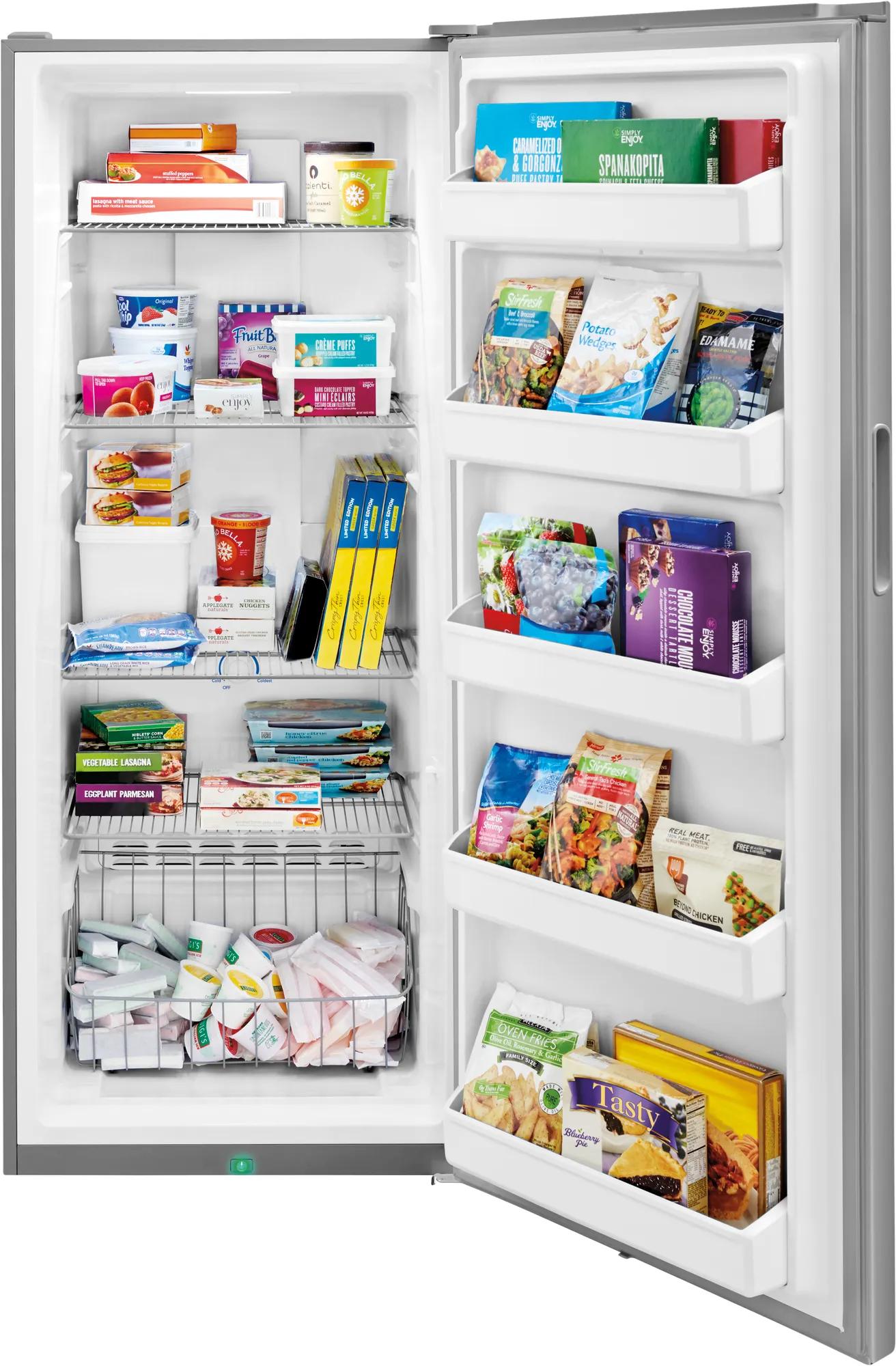 Congélateur vertical de 16 pieds cubes Aspect inoxydable résistant aux traces de doigts-FFFU16F2VV