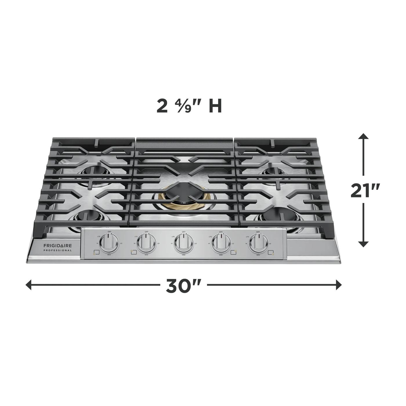Table de cuisson au gaz de 30 po Acier inoxydable-PCCG3080AS