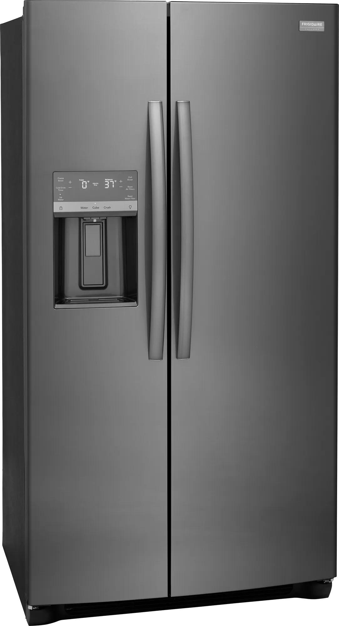 22 Cu. Ft. 36" Counter Depth Side by Side Refrigerator Black Stainless Steel-GRSC2352AD