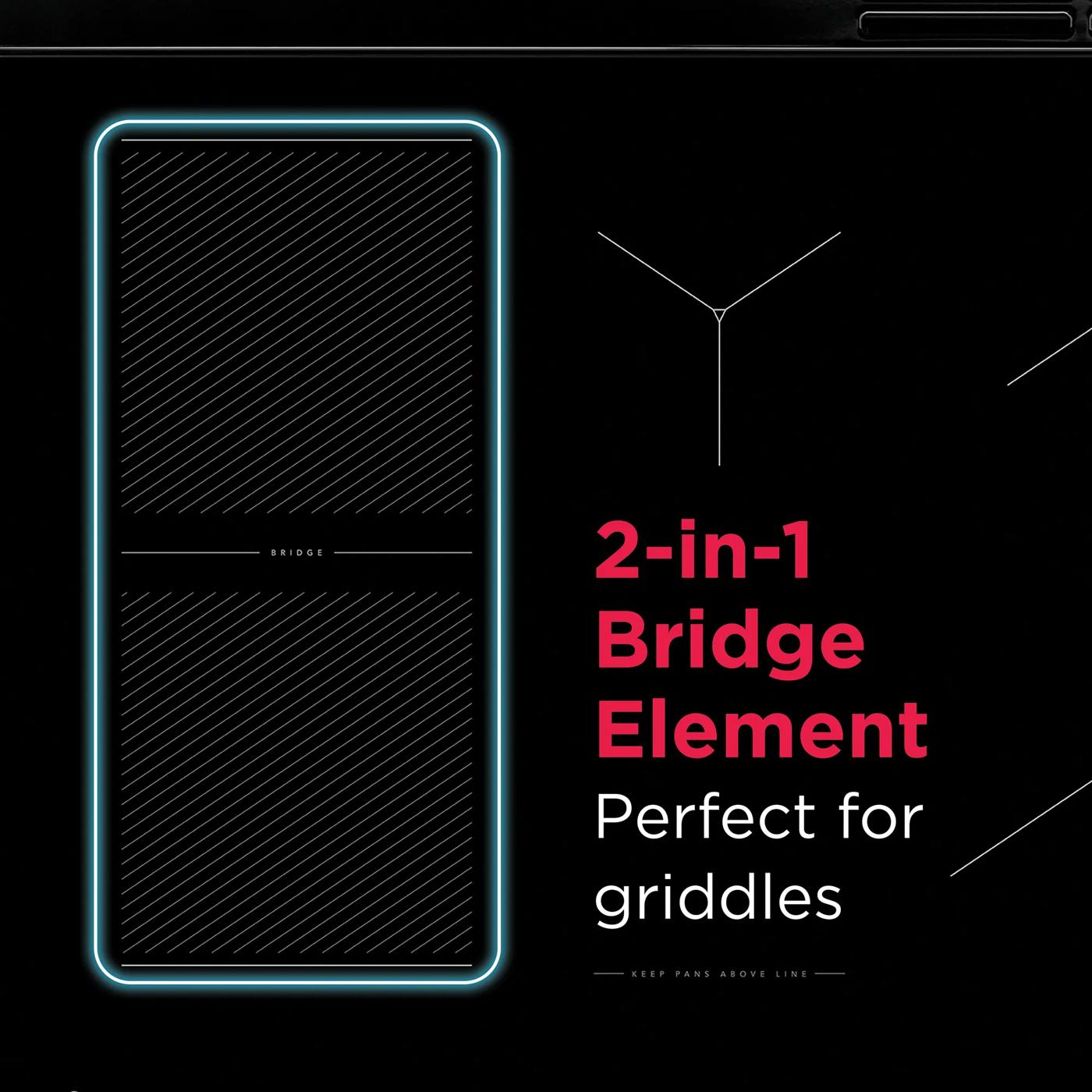 30" Front Control Induction Range with Stone-Baked Pizza Stainless Steel-GCFI307CBF