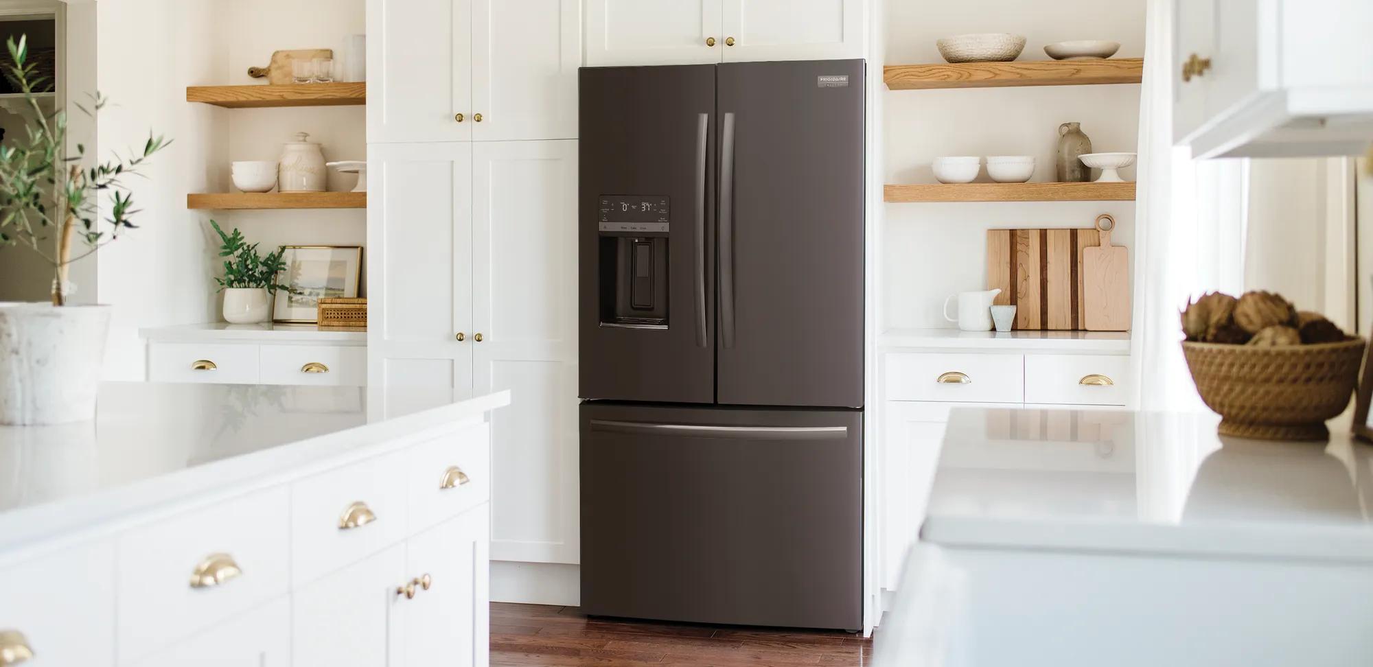 28 Cu. Ft. Standard-Depth French Door Refrigerator Black Stainless Steel-GRFS2853AD