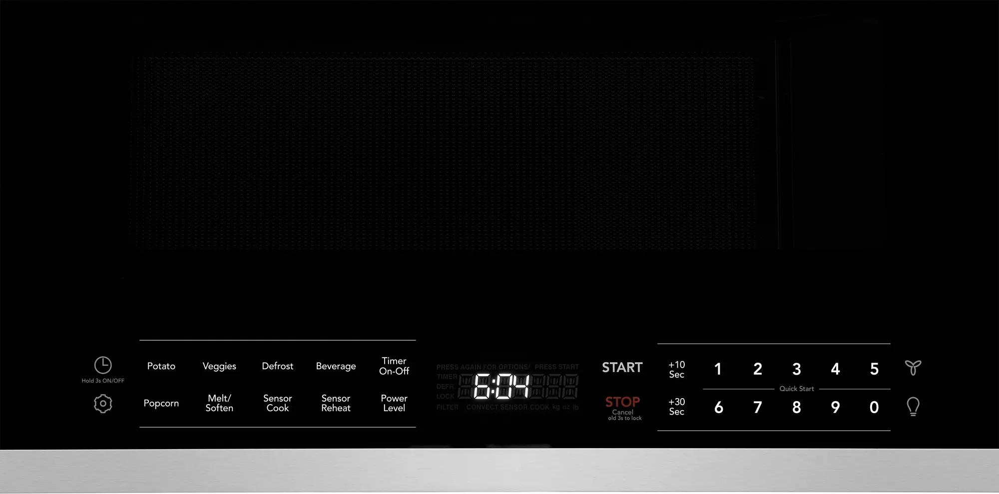 Four à micro-ondes à hotte intégrée avec cuisson par capteur (Sensor Cook) de 1,9 pi³ Acier inoxydable-GMOS1964AF