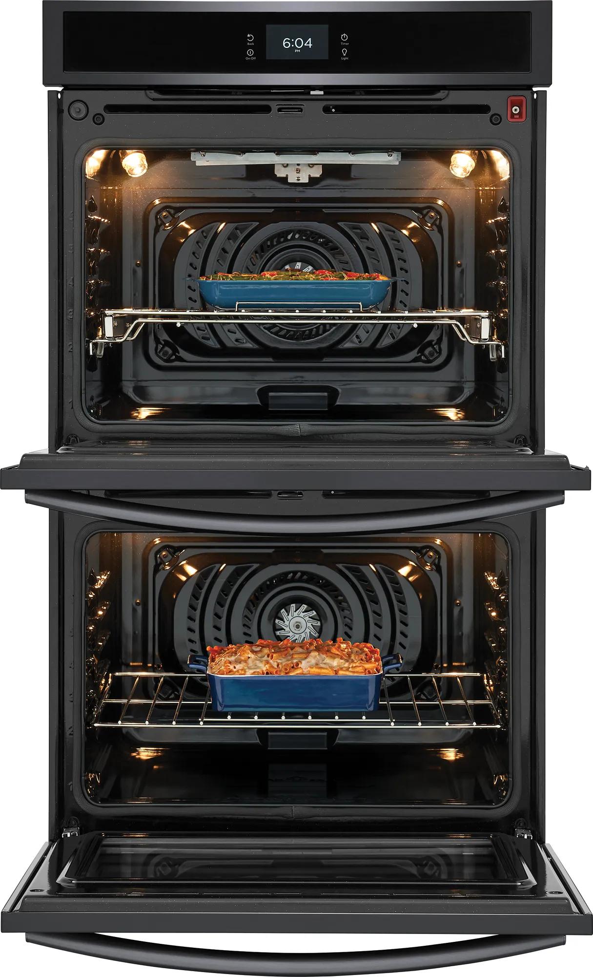 30" Double Electric Wall Oven with Total Convection Black Stainless Steel-GCWD3067AD