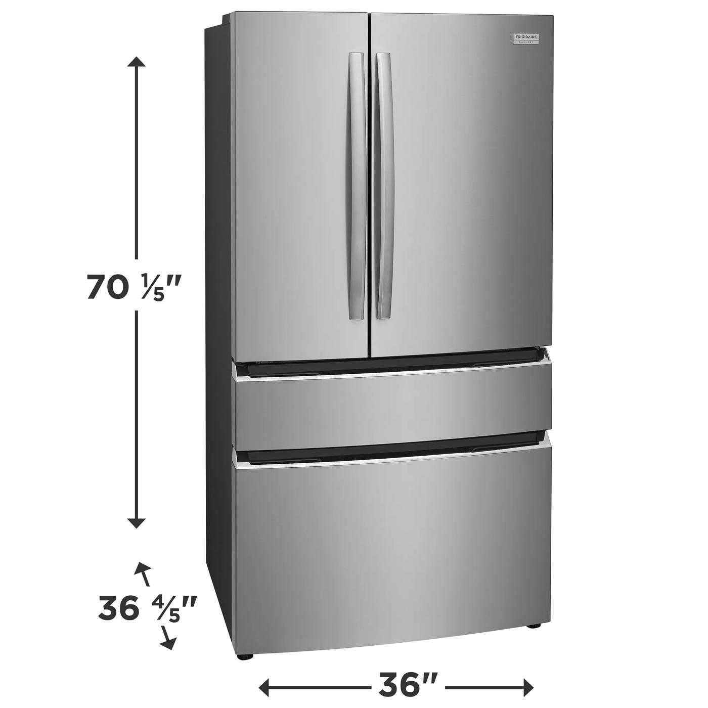 27 Cu. Ft. Standard-Depth 4-Door French Door Refrigerator Stainless Steel-GRMN2872AF