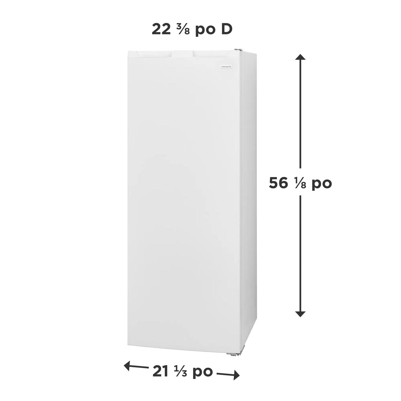 Congélateur vertical de 7 pi cu prêt pour le garage Blanc-FFUE0725AW