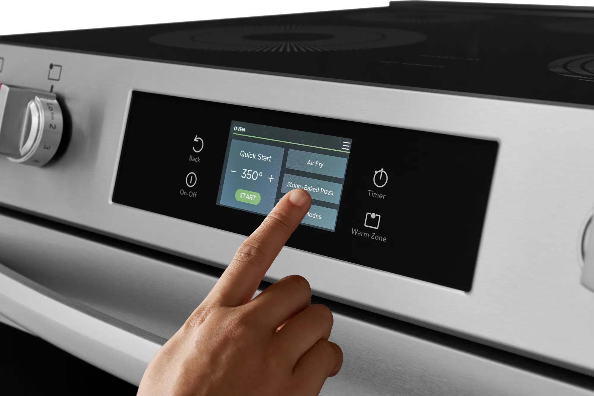 Cuisinière électrique 30 po avec pizza cuite sur pierre Acier inoxydable-GCFE307CBF