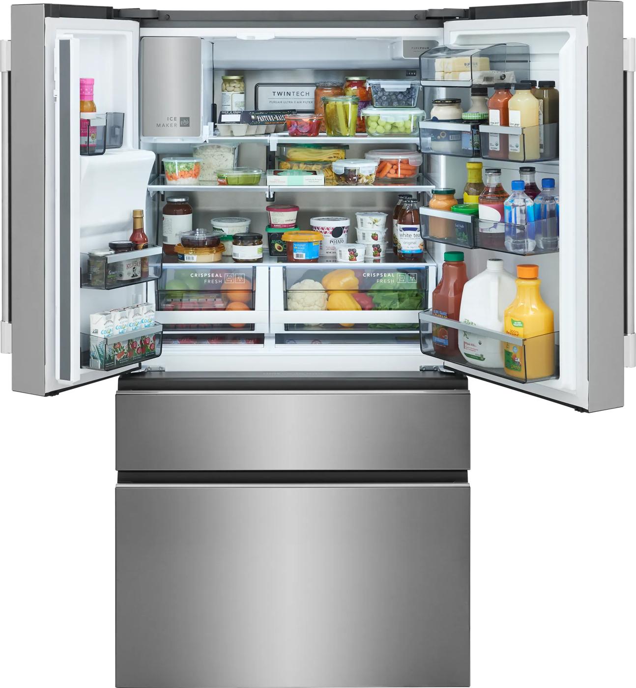 Réfrigérateur à portes françaises de 4 portes avec une profondeur de comptoir de 22 pi cu Acier inoxydable-PRMC2290BF