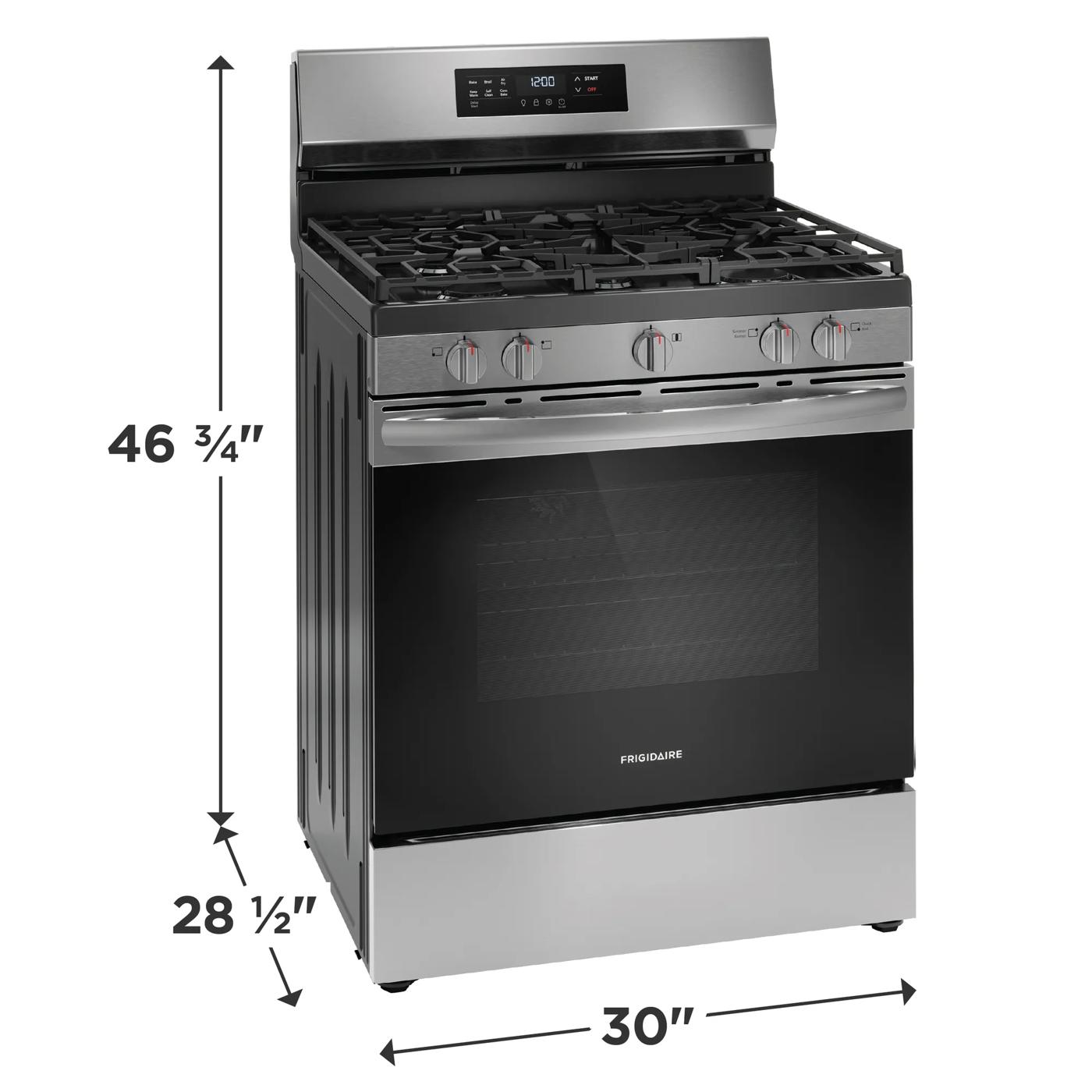 Cuisinière à gaz de 30 po avec friture à air Acier inoxydable-FCRG3083AS