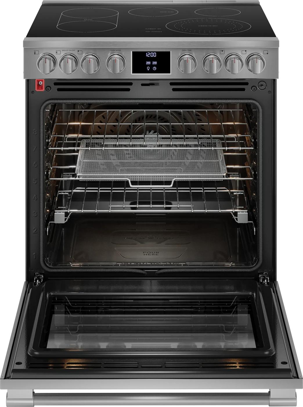 30" Electric Range with Total Convection Stainless Steel-PCFE308CAF