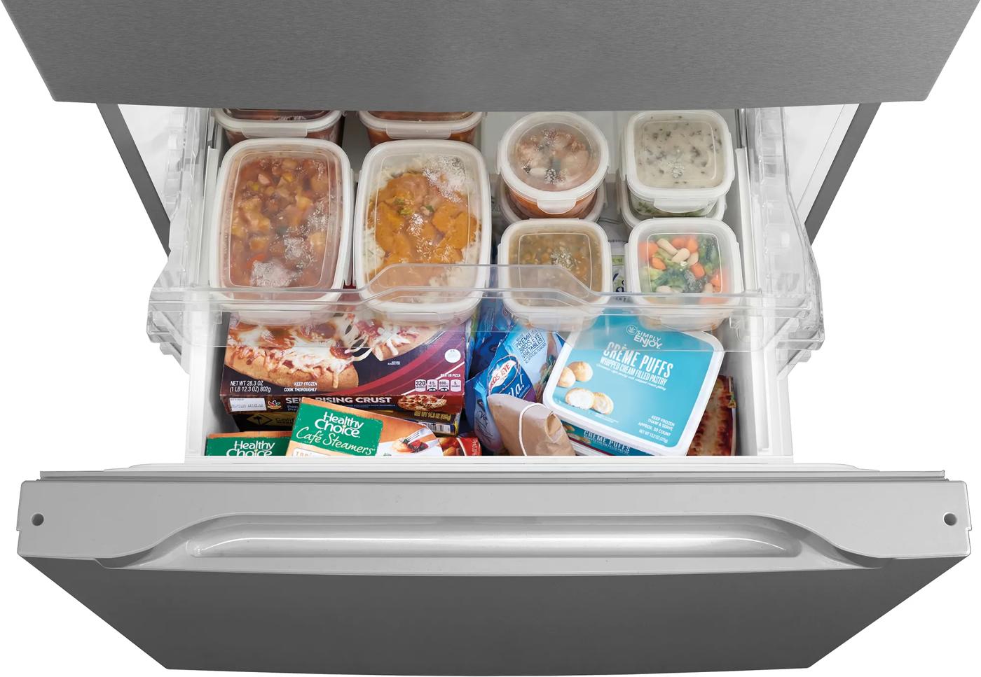 Réfrigérateur à portes françaises de profondeur standard Frigidaire de 19 pi³ Acier inoxydable-FRFN1801AF