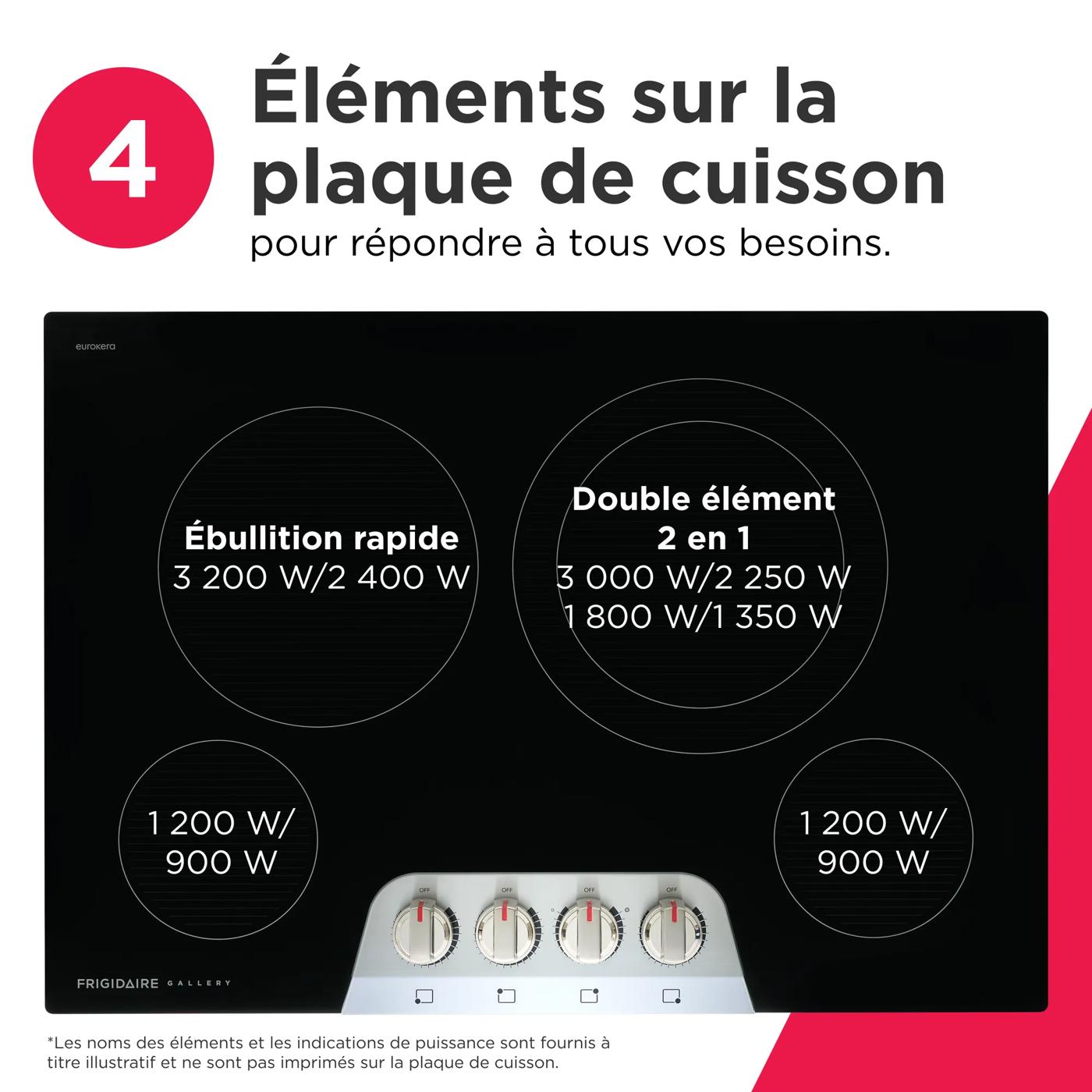 Surface de cuisson électrique de 30 po Acier inoxydable-GCCE3049BS