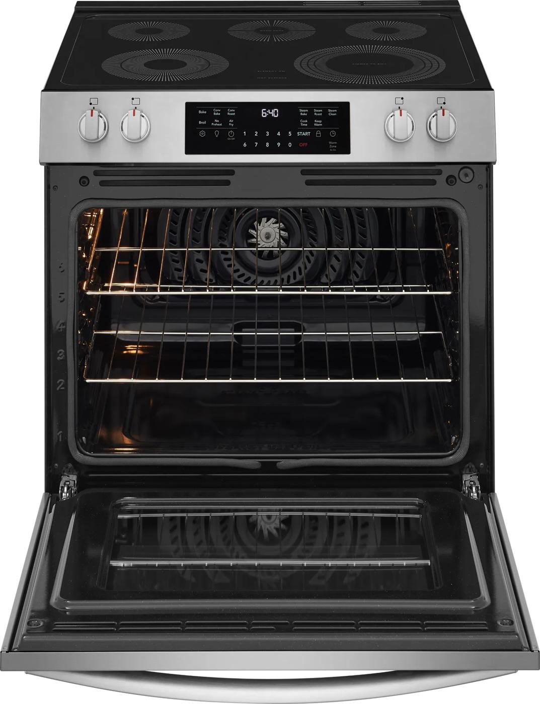 Cuisinière électrique à commande frontale de 30 po avec convection totale Acier inoxydable-GCFE305CBF