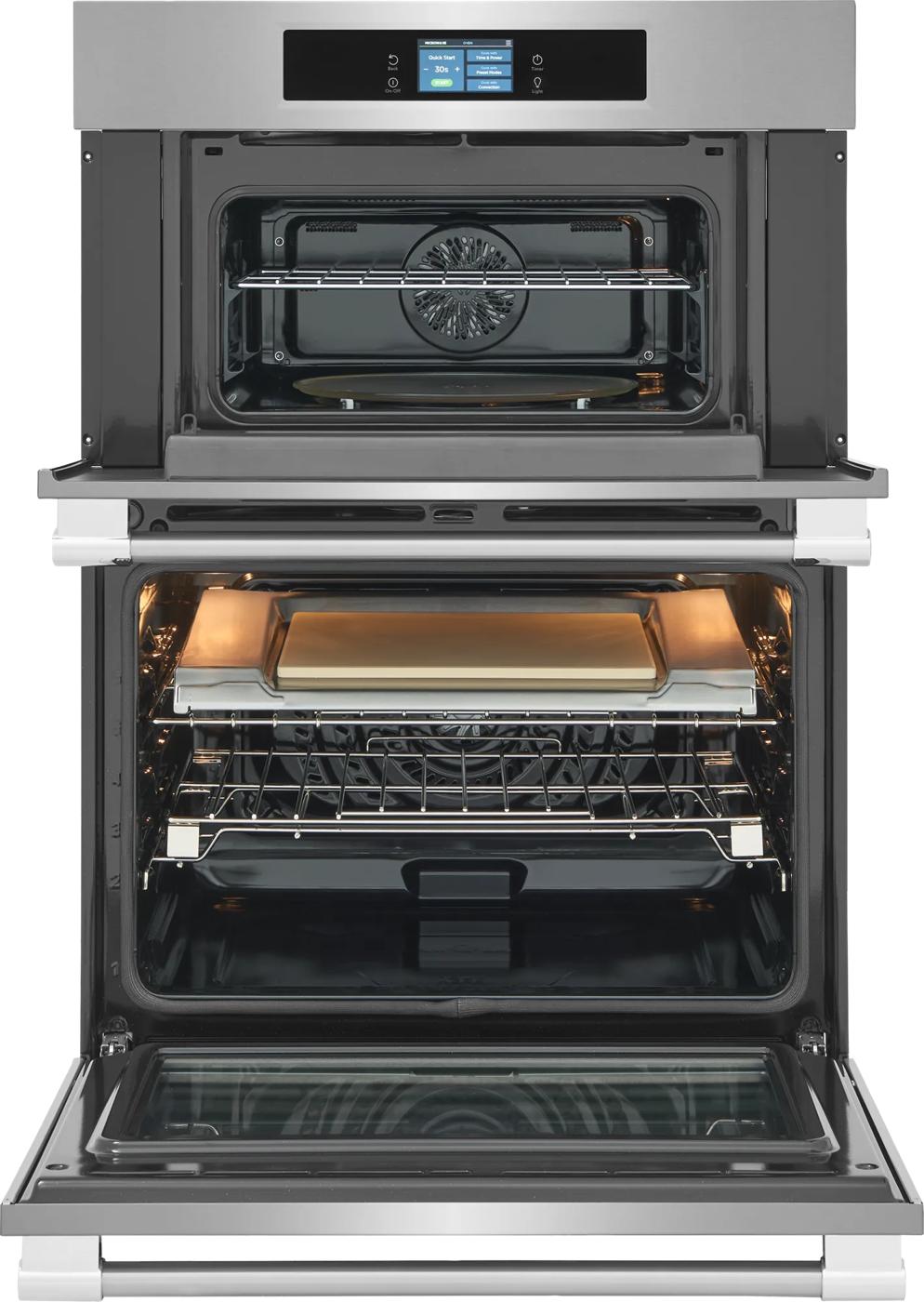 30" Microwave Combination Wall Oven with Stone-Baked Pizza Mode Stainless Steel-PCWM3085AF