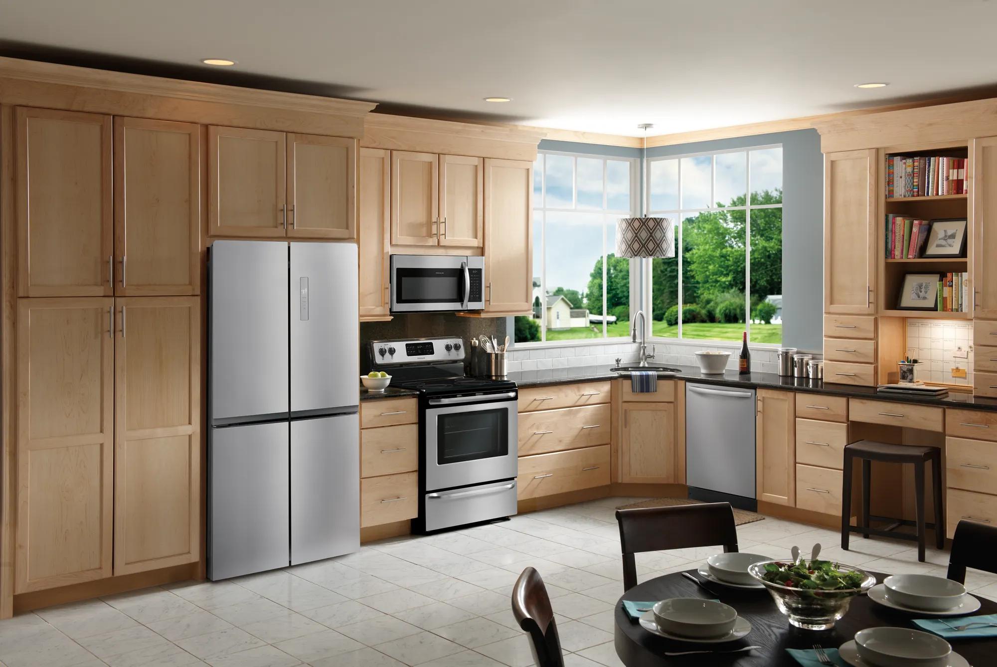 17 Cu. Ft. Counter-Depth 4-Door Refrigerator Fingerprint-Resistant Stainless Steel Look-FRQG1721AV