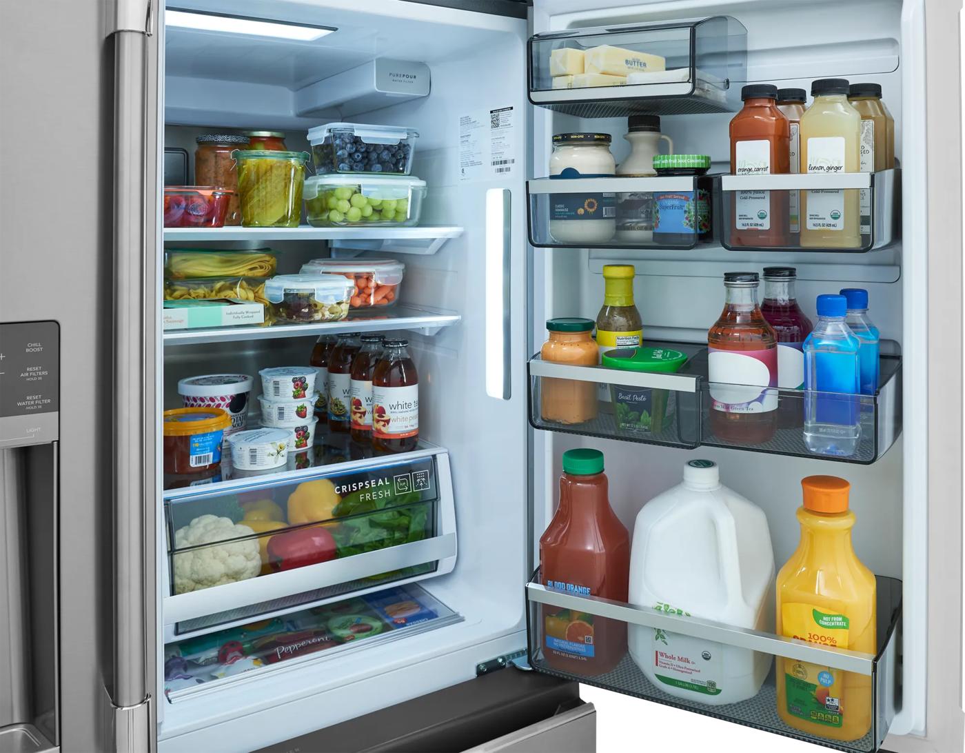 Réfrigérateur à porte française de 4 portes avec une profondeur standard de 26 pi cu Acier inoxydable-PRMS2790BF