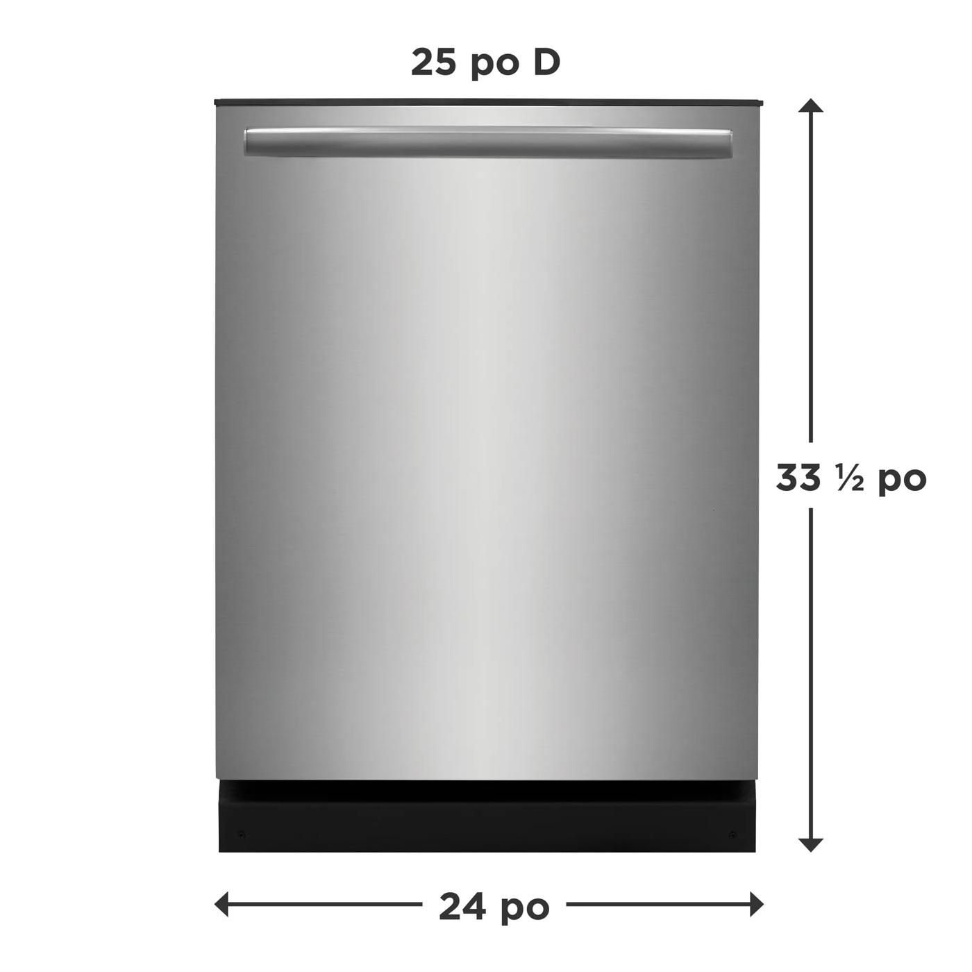 Lave-vaisselle 24 pouces ultrasilencieux de 42 dBa Acier inoxydable-GDPH4525AF