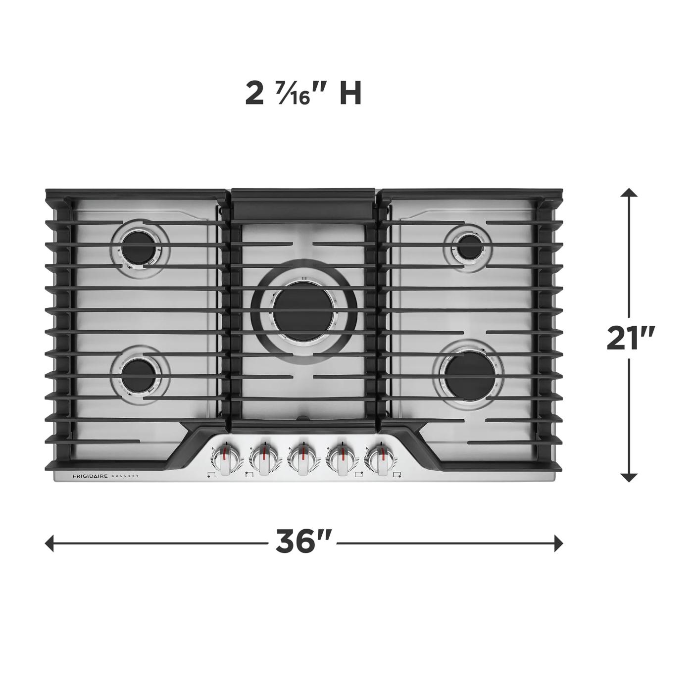 Table de cuisson au gaz de 36 po Acier inoxydable-GCCG3648AS