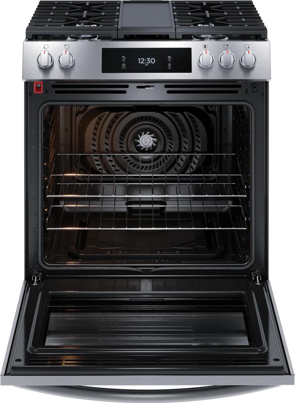 30" Front Control Gas Range with Total Convection Stainless Steel-GCFG3060BF