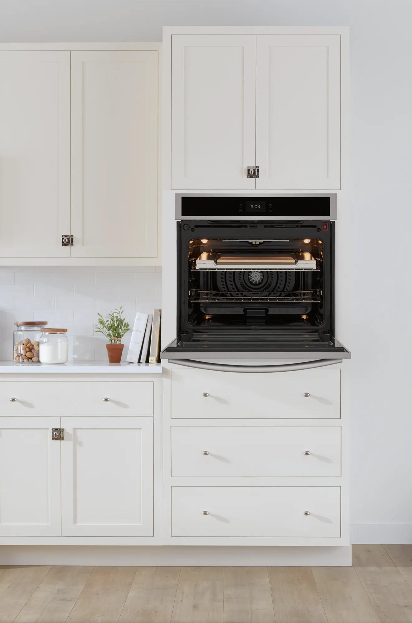 Four électrique mural simple de 30 pouces avec pizza cuite sur pierre Acier inoxydable-GCWS3070AF