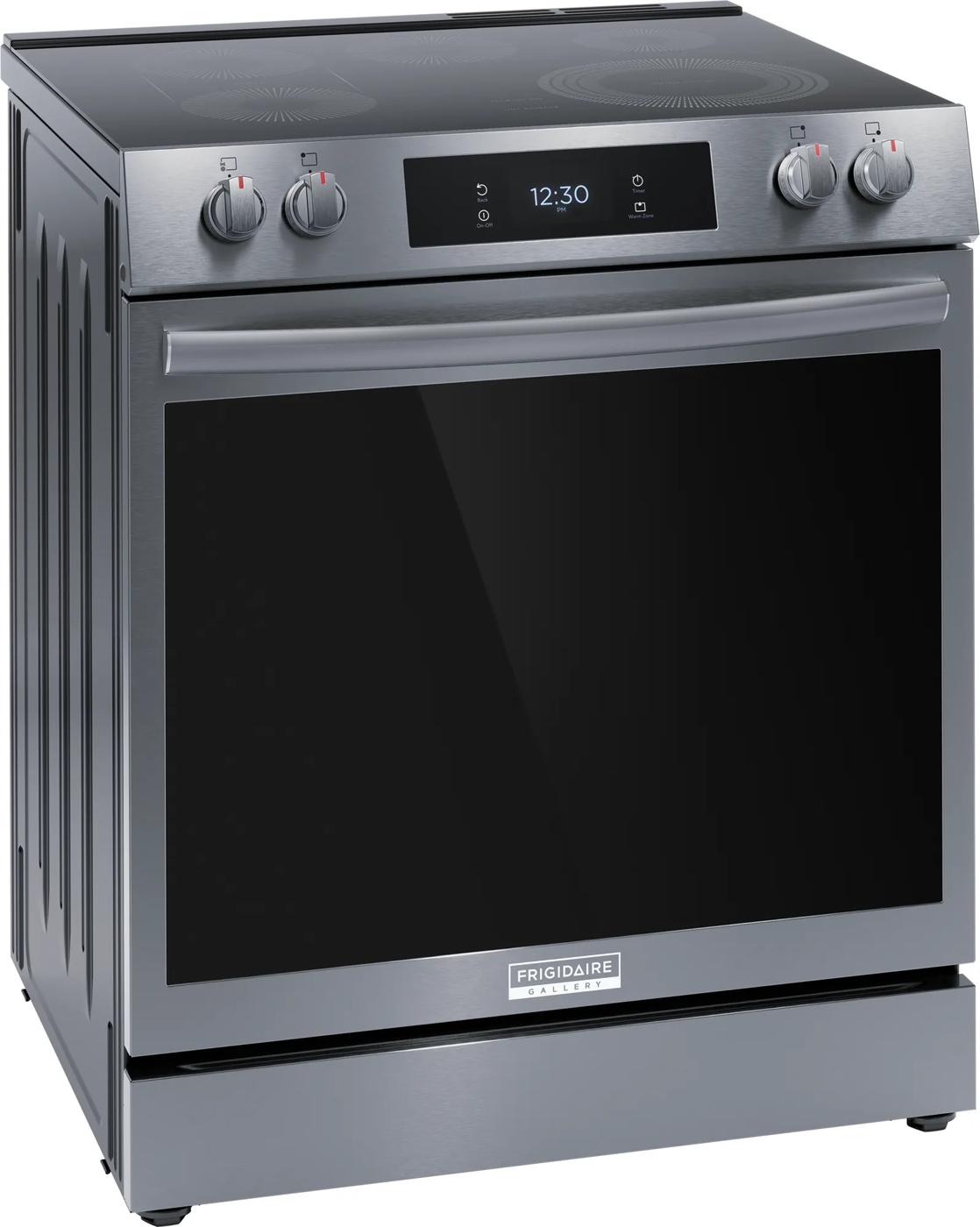 30" Front Control Electric Range with Total Convection Black Stainless Steel-GCFE306CBD