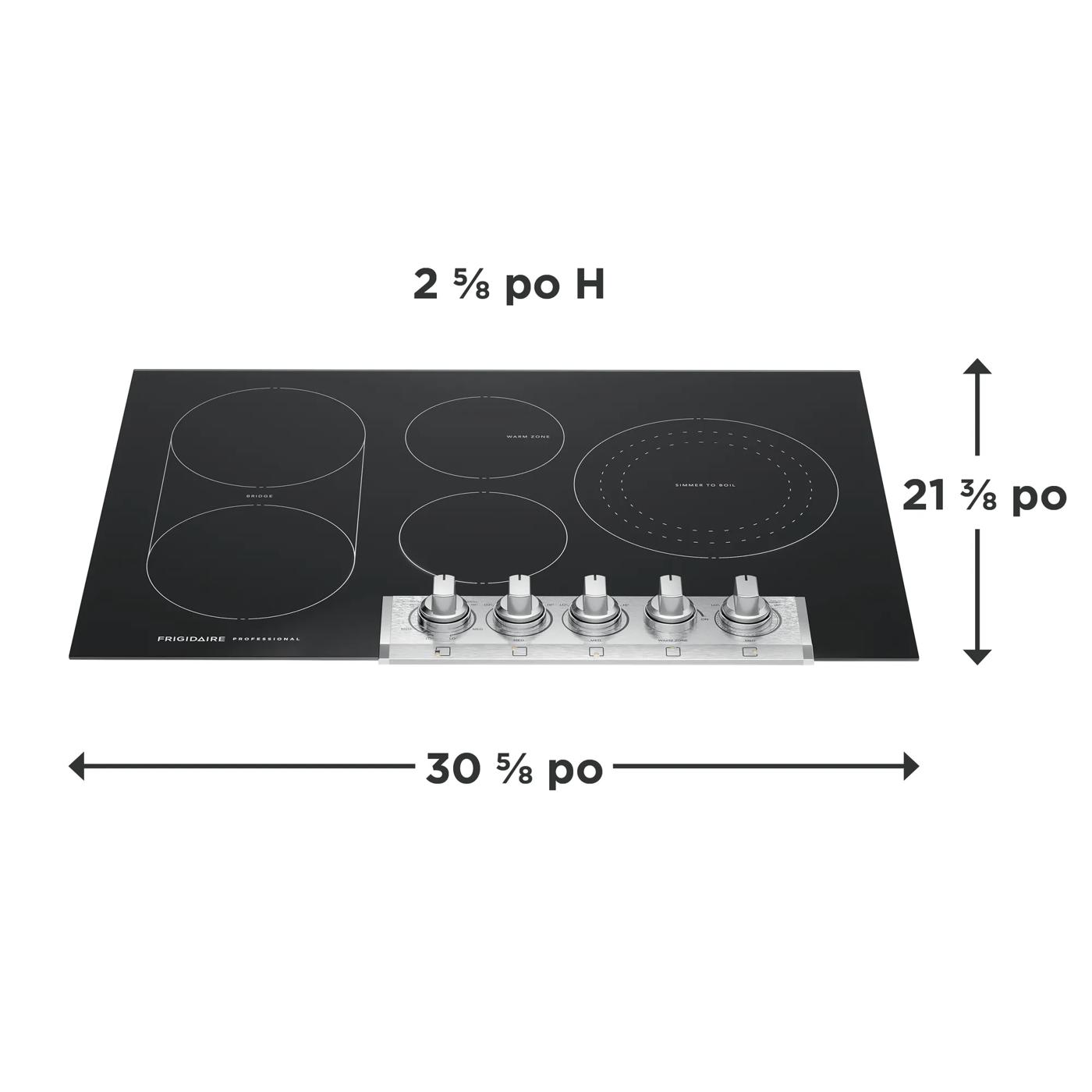 Surface de cuisson électrique de 30 po Acier inoxydable-PCCE3080AF